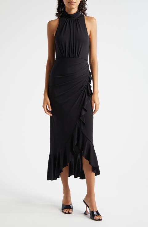 Antonia Mock Neck Sleeveless Midi Dress