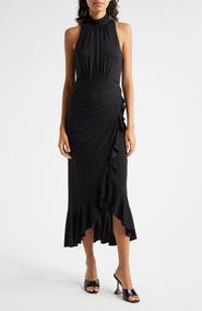 Cinq à Sept Antonia Mock Neck Sleeveless Midi Dress