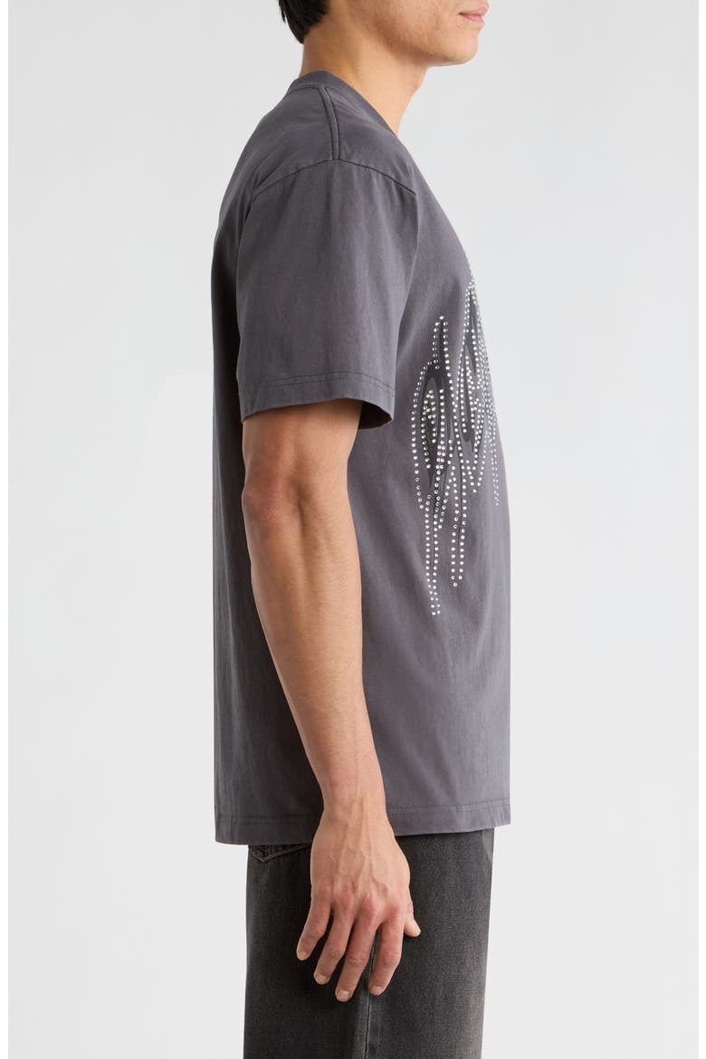 Beaded Graphic T-Shirt, Alternate, color, BLACK