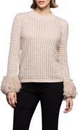 NIC+ZOE Party Cuff Pointelle Sweater