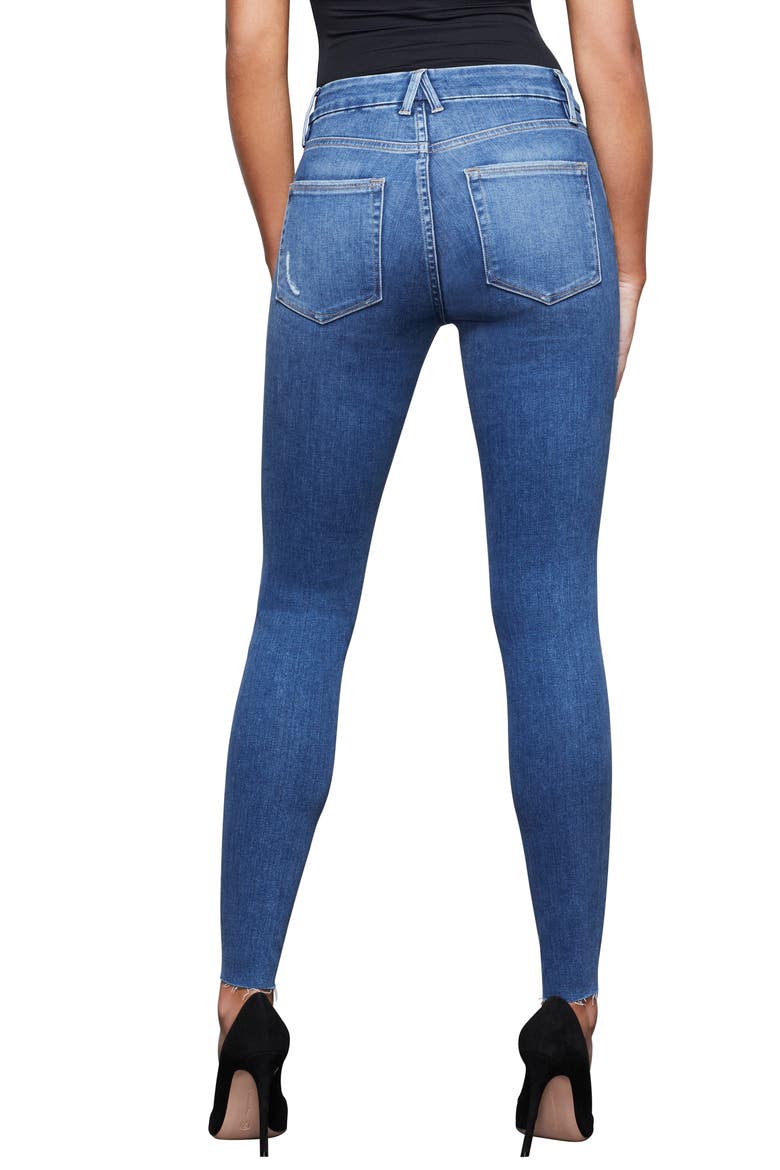 Good Legs Zebra Pocket High Waist Skinny Fit Jeans, Alternate, color, BLUE431