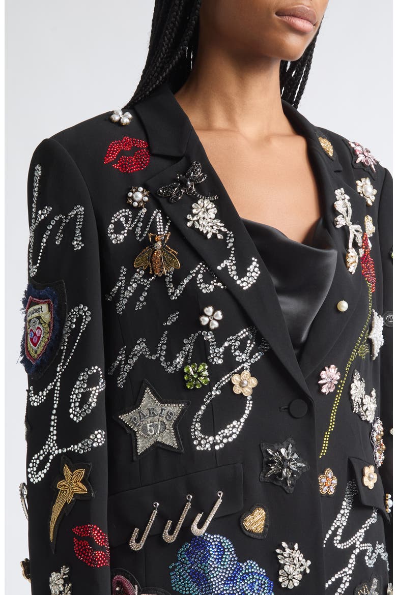 Greatest Hits Kael Embellished Blazer, Alternate, color, BLACK/MULTI