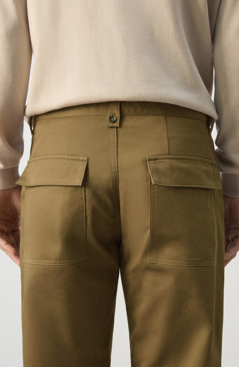 MANGO Cotton Utility Pants, Alternate, color, Ochre