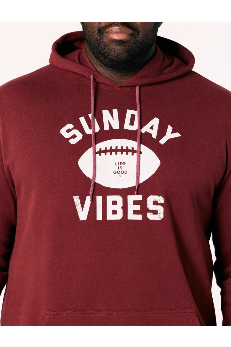 Big & Tall Sunday Vibes Hoodie, Alternate, color, MAROON
