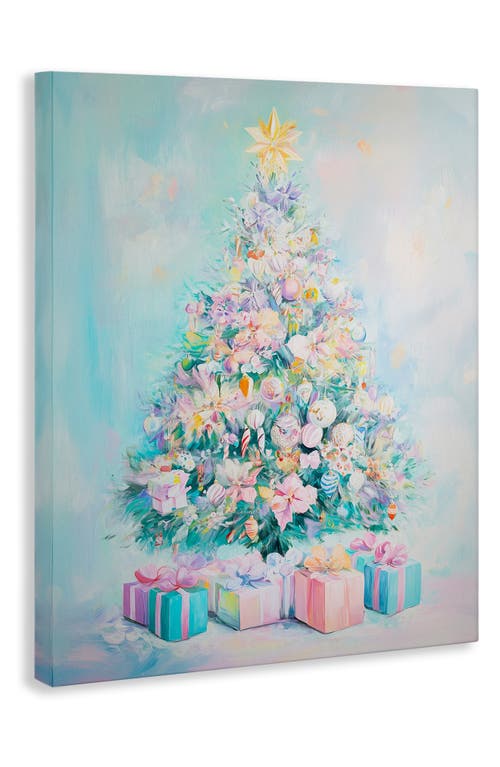 Stupell Industries Pastel Christmas Tree Canvas Wall Art In Blue