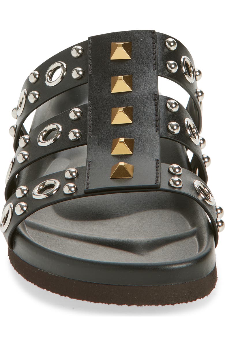 Valentino Garavani Rockstud Slide Sandal, Alternate, color, Black