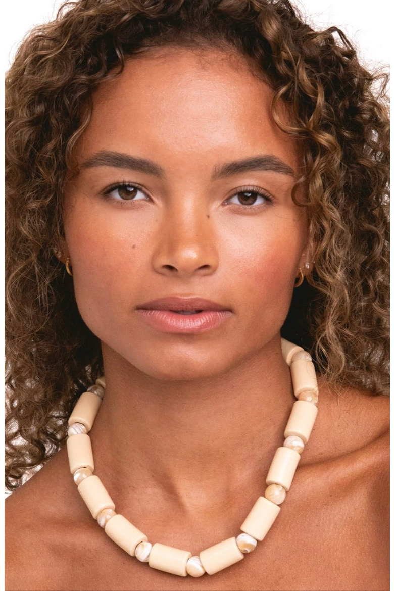 Bead Five Sundry Necklace, Alternate, color, Crepe & Conch Mother Of Pearl