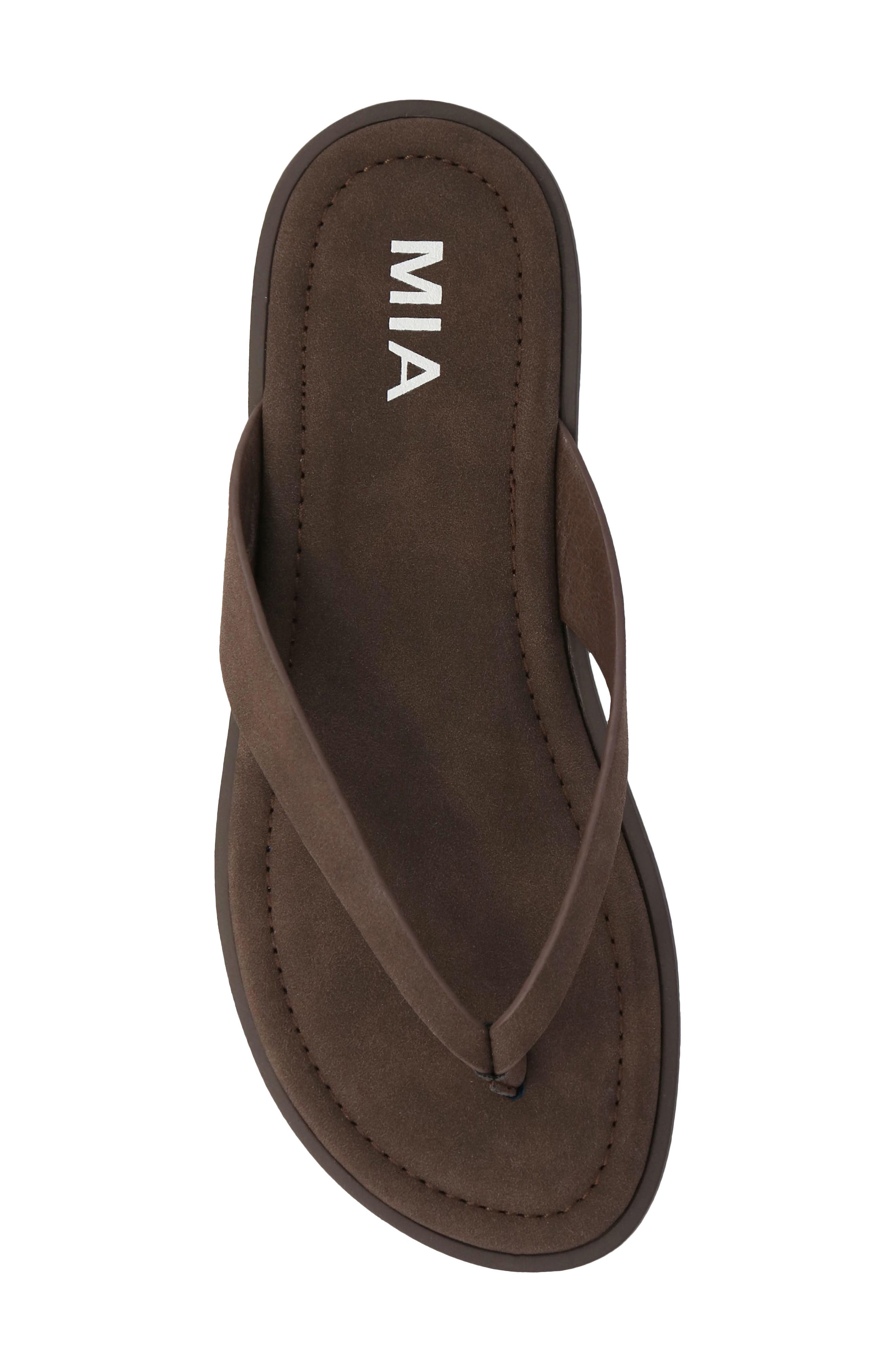 MIA Sydni Flip Flop, Alternate, color, Chocolate