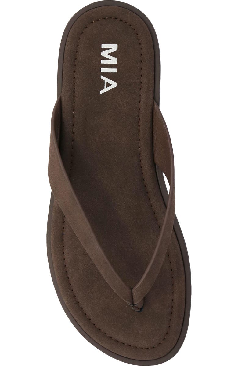 MIA Sydni Flip Flop, Alternate, color, Chocolate