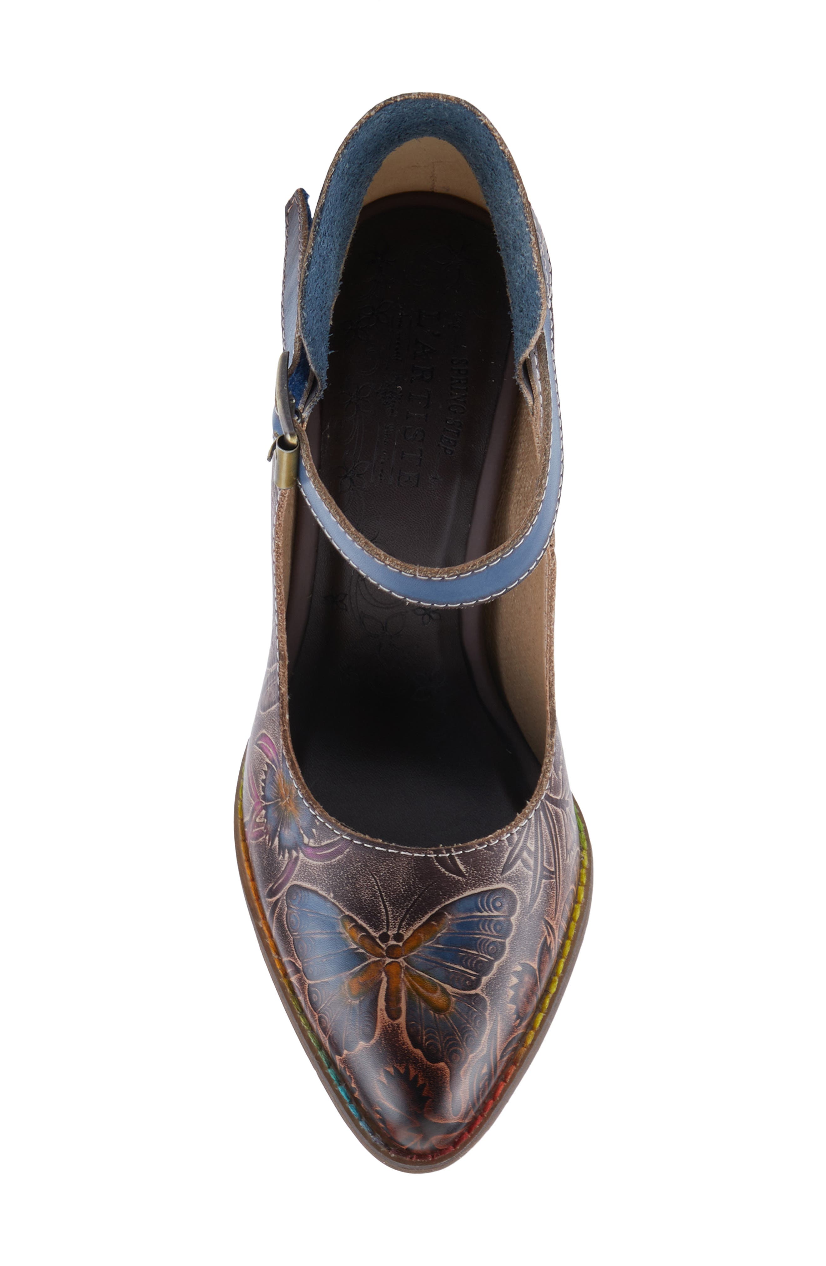 L'Artiste by Spring Step Foxglove Ankle Strap Pump, Alternate, color, Chocolate Multi