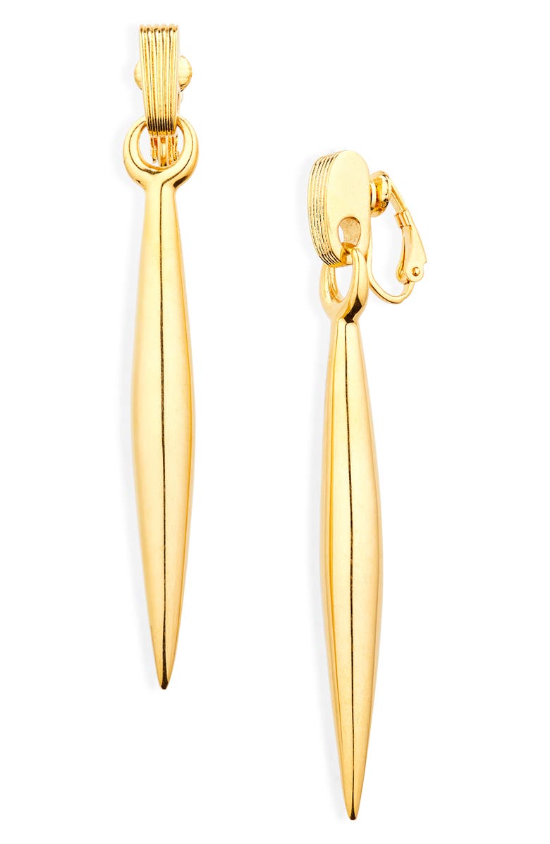 TOM FORD Arrow Linear Drop Earrings, Main, color, Vintage Gold