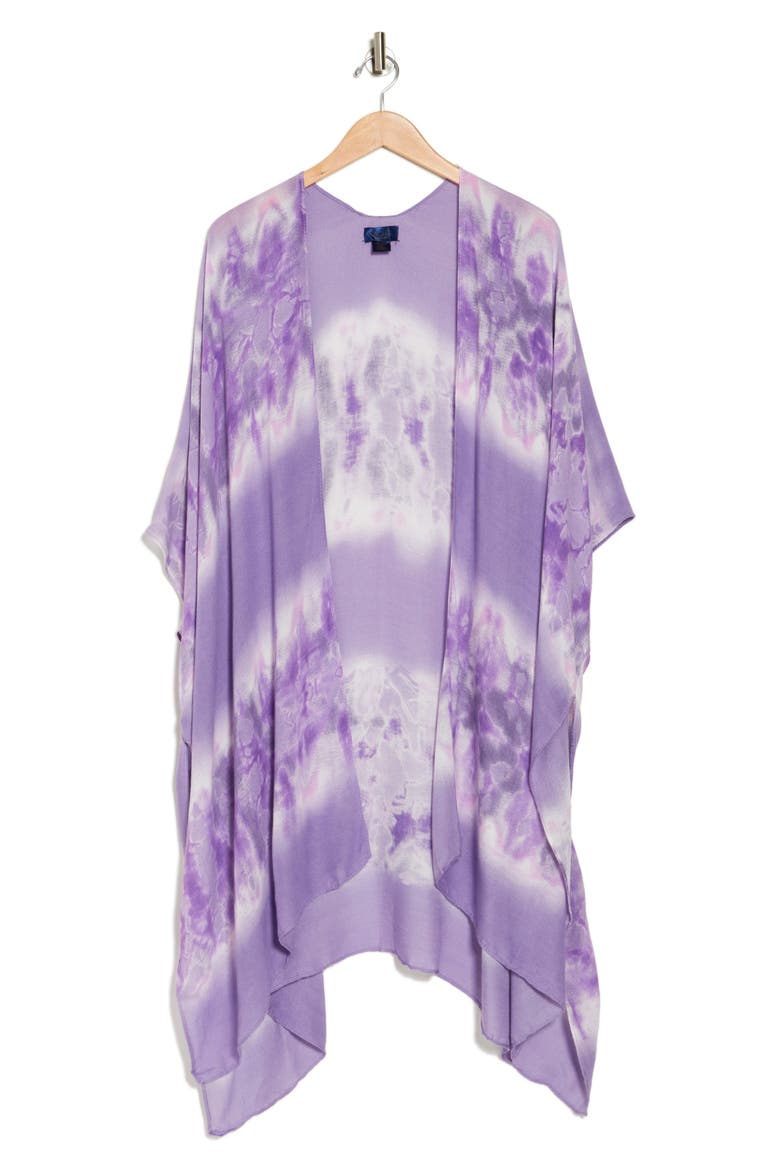Print Ruana, Alternate, color, PURPLE