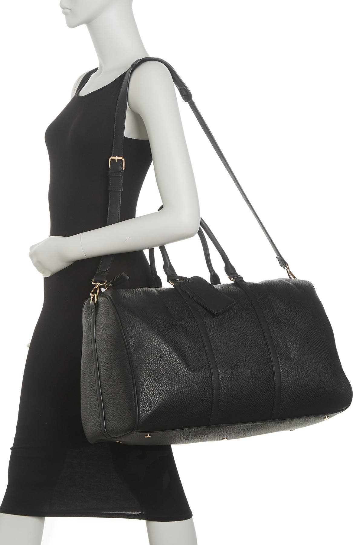 Sole Society Lacie Faux Leather Weekend Bag, Alternate, color, 