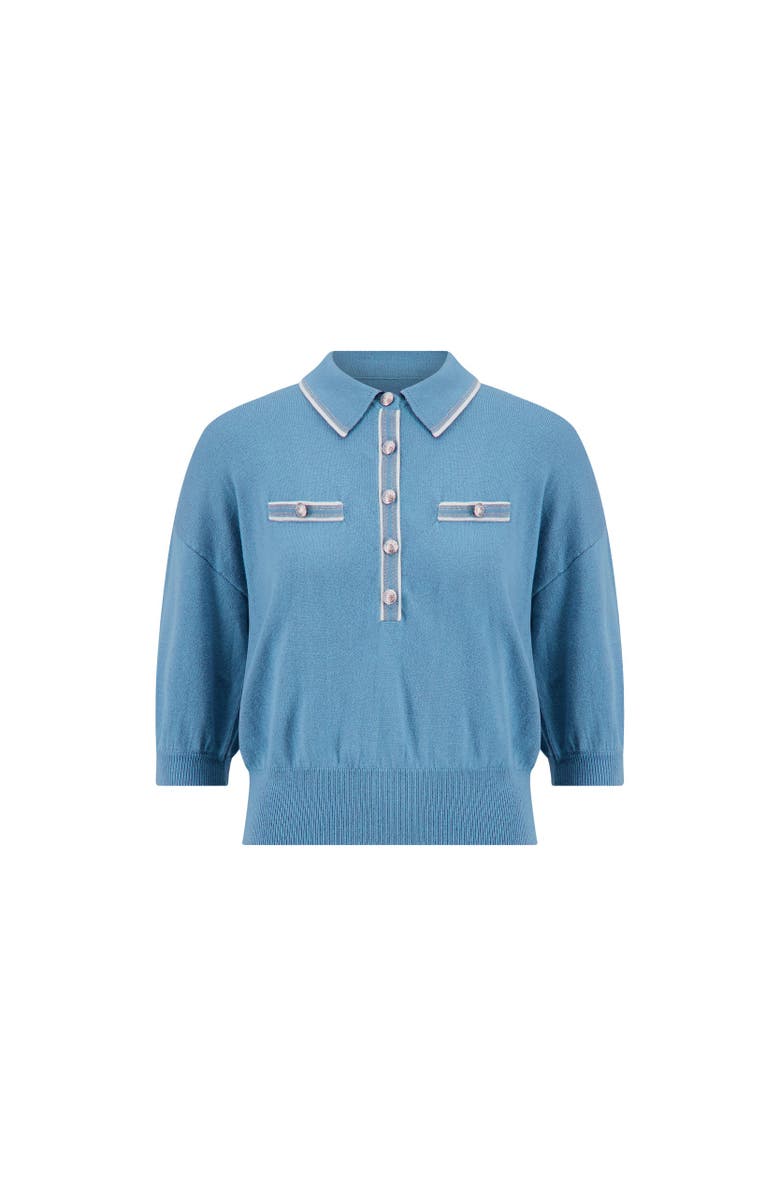 The Noli Shop Bobbi Polo Shirt, Alternate, color, Serene Blue