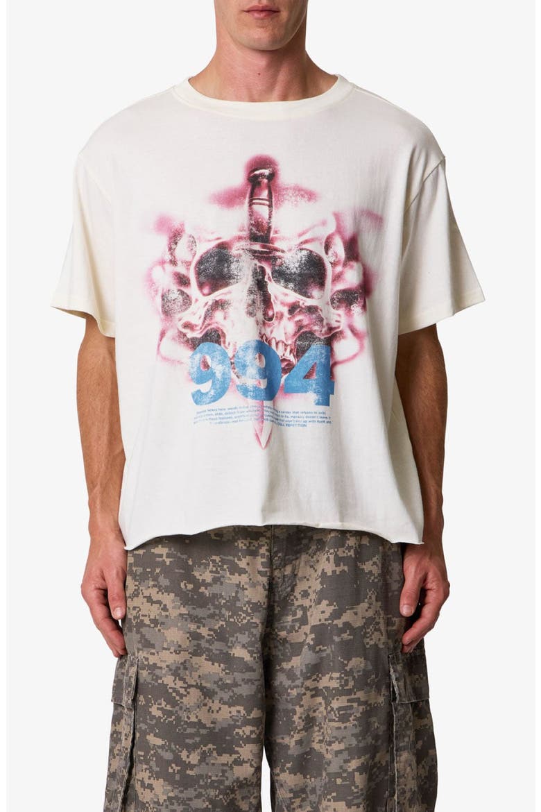 Skull Dagger Cotton Graphic T-Shirt, Main, color, WHITE