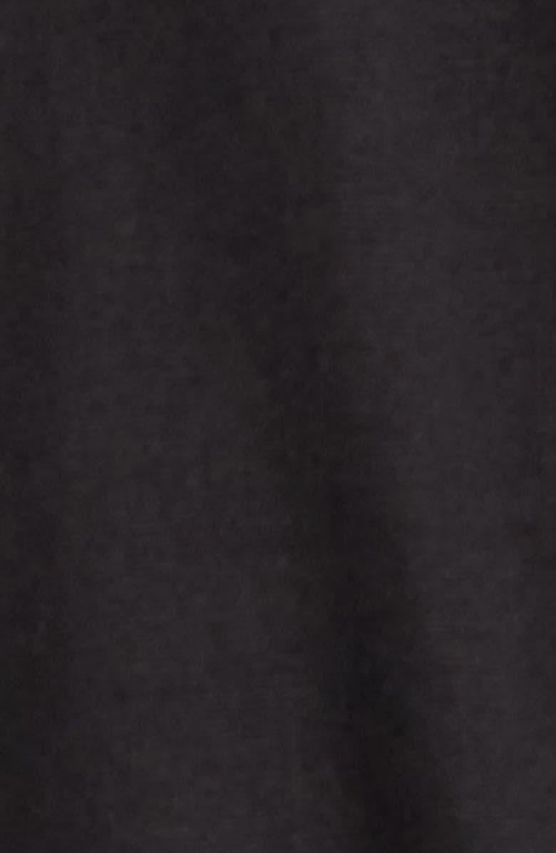 WAYF Jess Drawstring Stretch Cotton Poplin Top, Alternate, color, Black