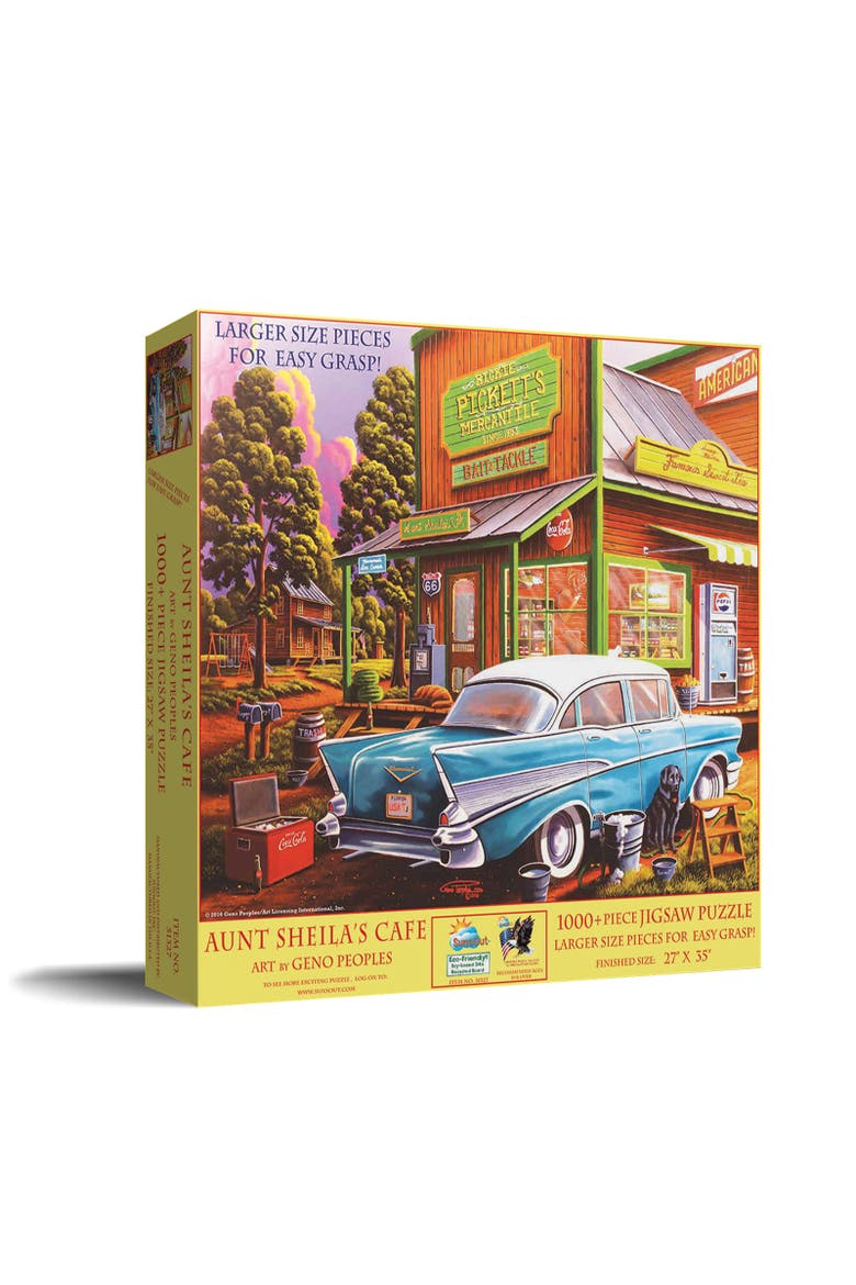 Aunt Sheila's Cafe 1000 piece Jigsaw Puzzle for Adults Large Pieces, Main, color, Multicolor
