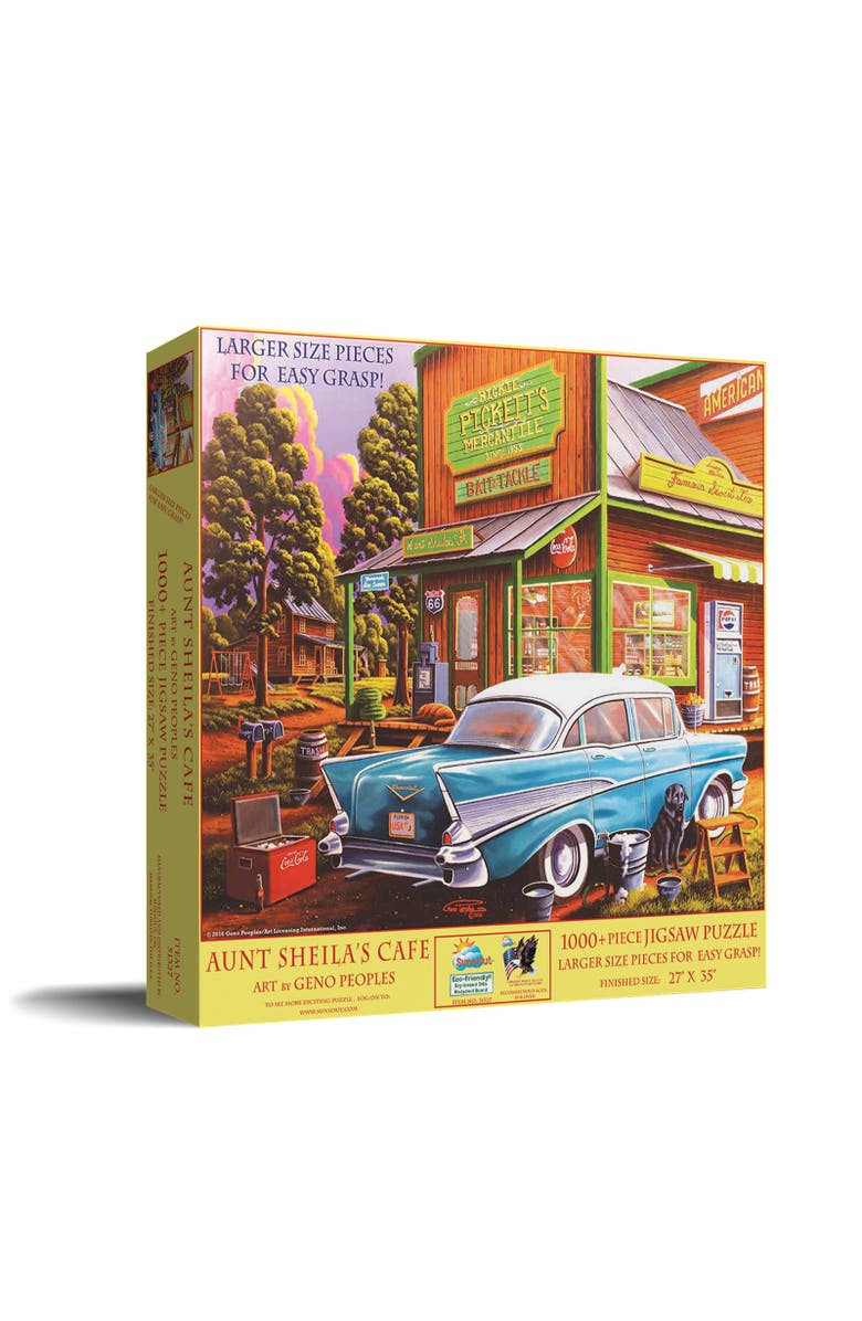 Sunsout Aunt Sheila's Cafe 1000 piece Jigsaw Puzzle for Adults Large Pieces, Main, color, Multicolor