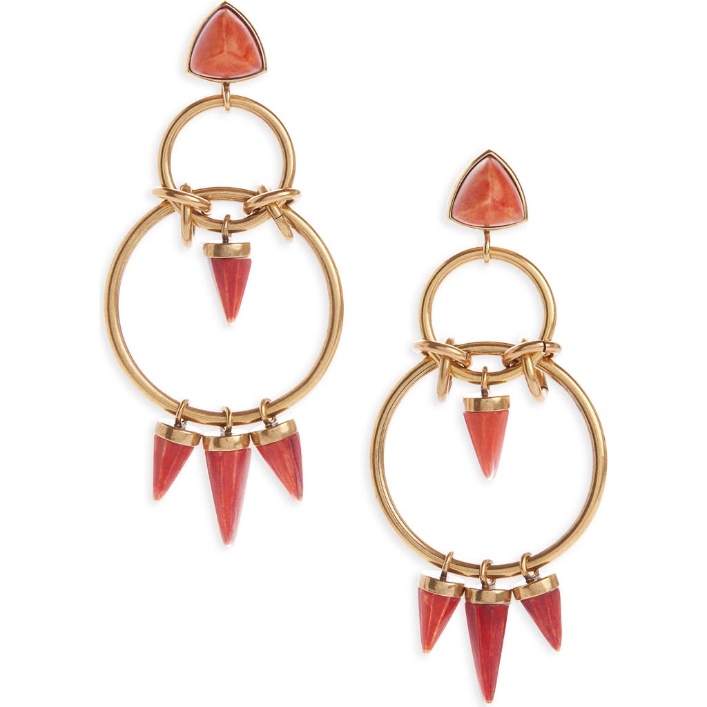 Isabel Marant Be With You Earrings In Henna/light Brass Hels