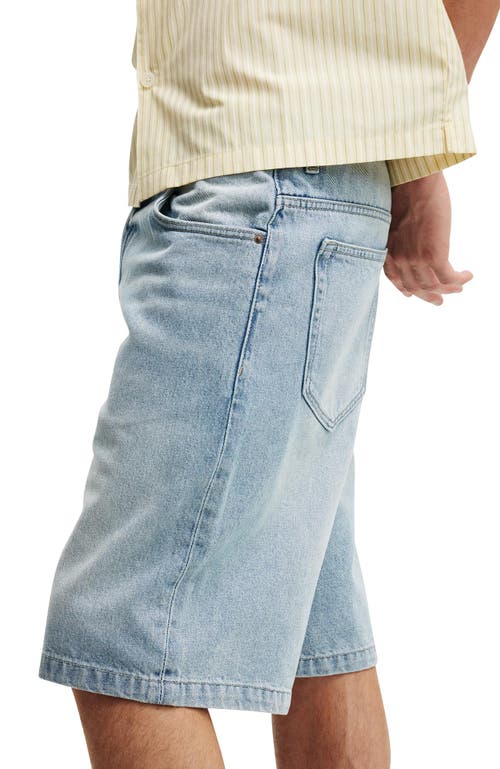 Shop Cotton On Baggy Denim Short In Vision Blue