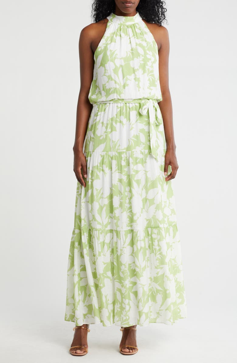 Julia Jordan High Neck Maxi Dress, Main, color,