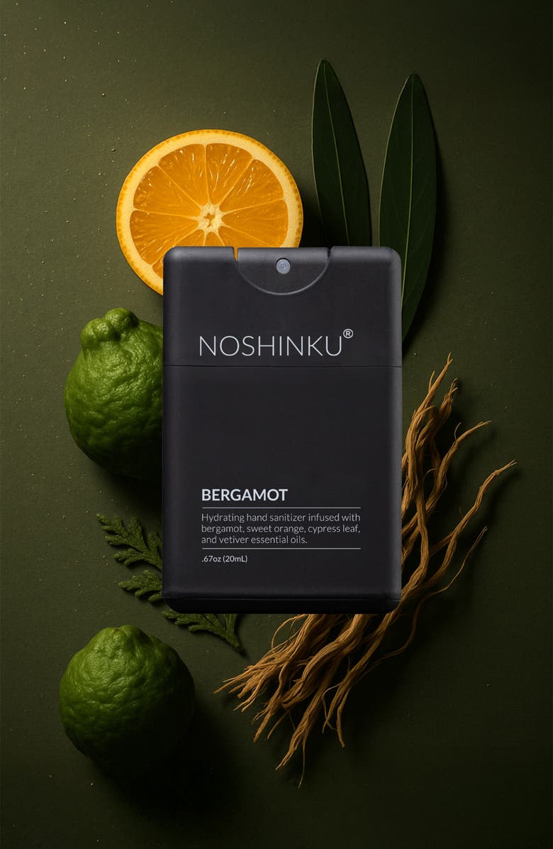 NOSHINKU Refillable Rejuvenating Travel Size Hand Sanitizer, Alternate, color, Bergamot