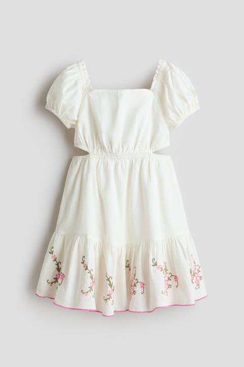 Cotton dress with embroidery