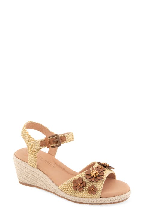 Gibson Espadrille Ankle Strap Platform Wedge Sandal (Women)