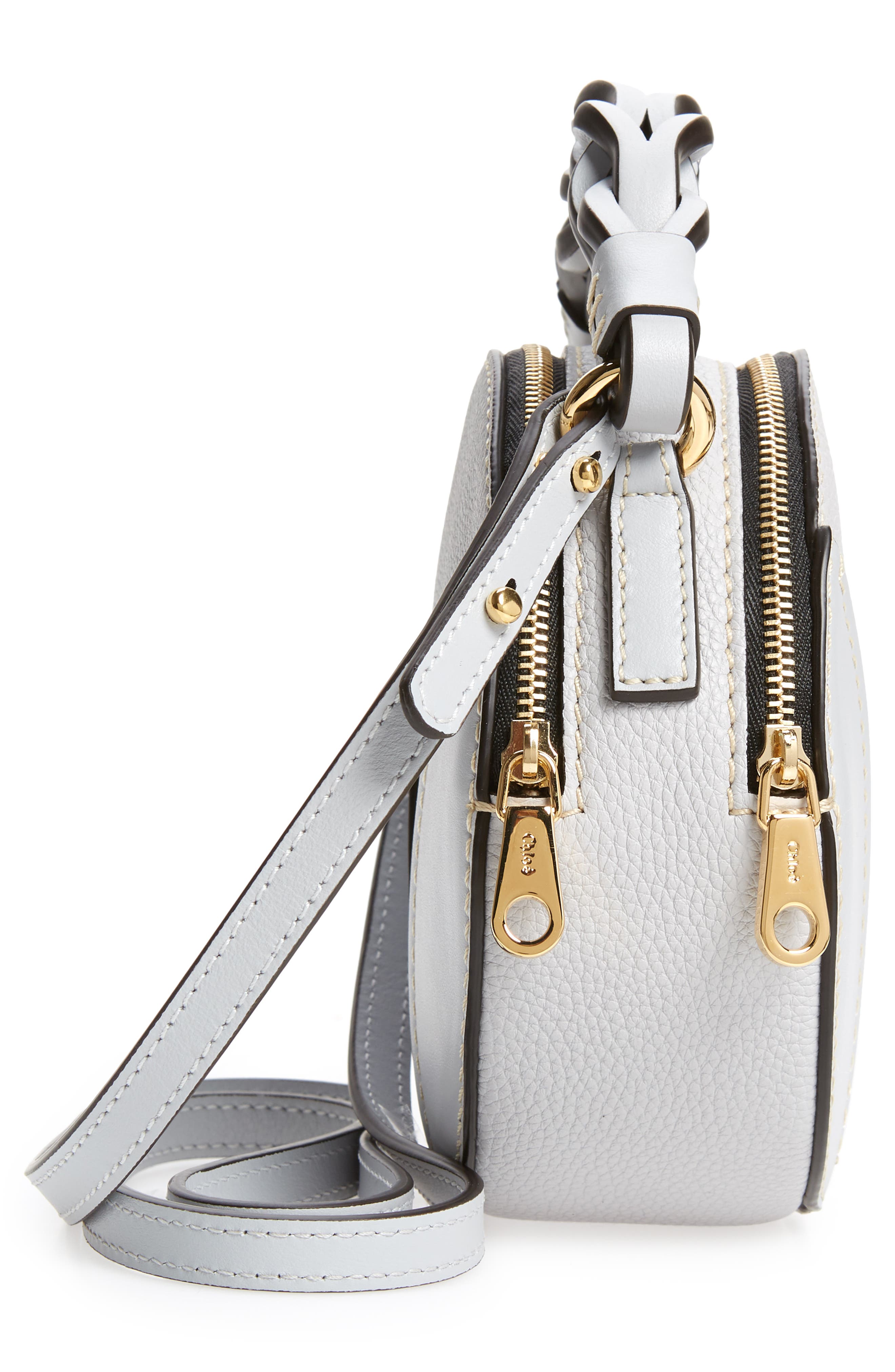 Chloé Mini Daria Braided Top Handle Leather Bag, Alternate, color, 