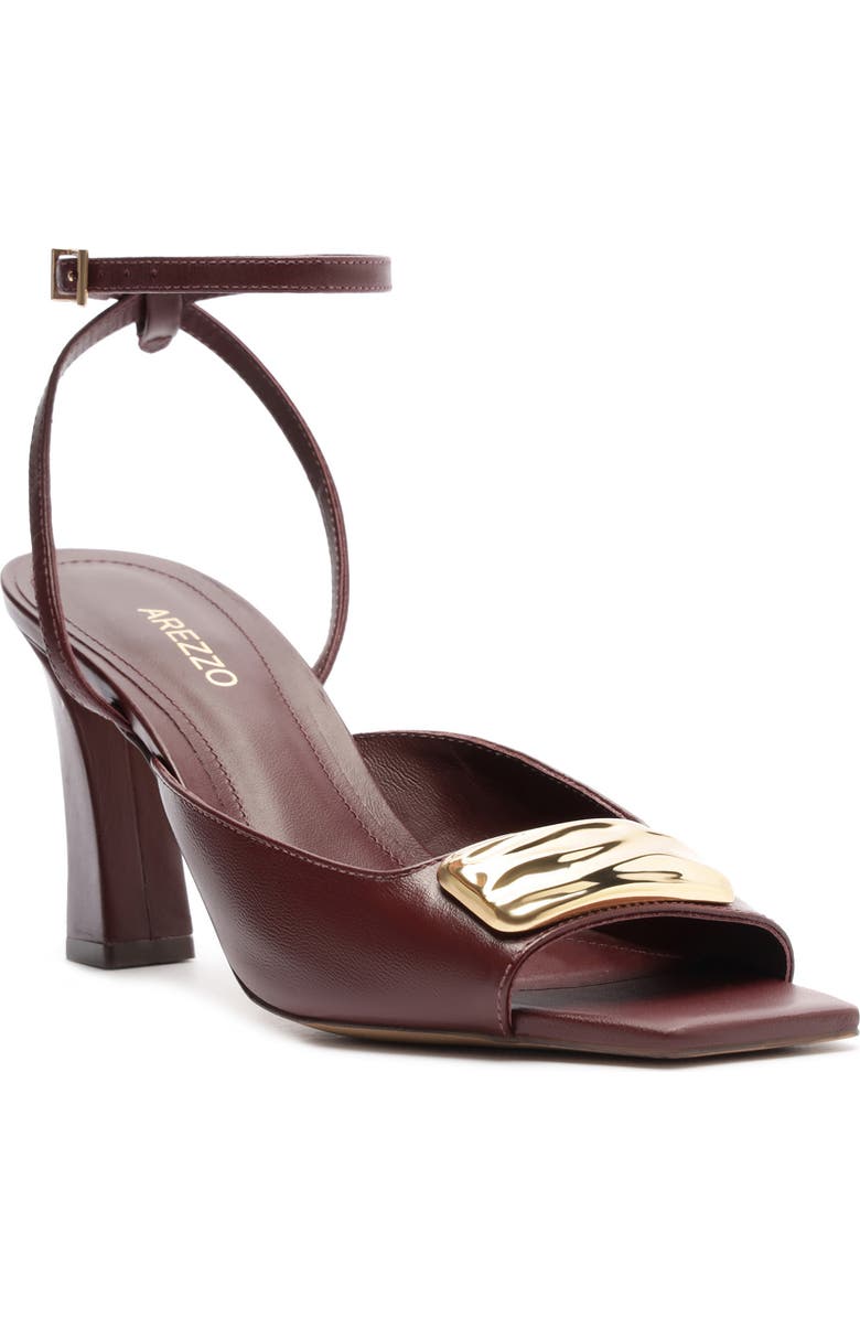 Arezzo Greer Ankle Strap Sandal, Main, color, Fresh Ruby