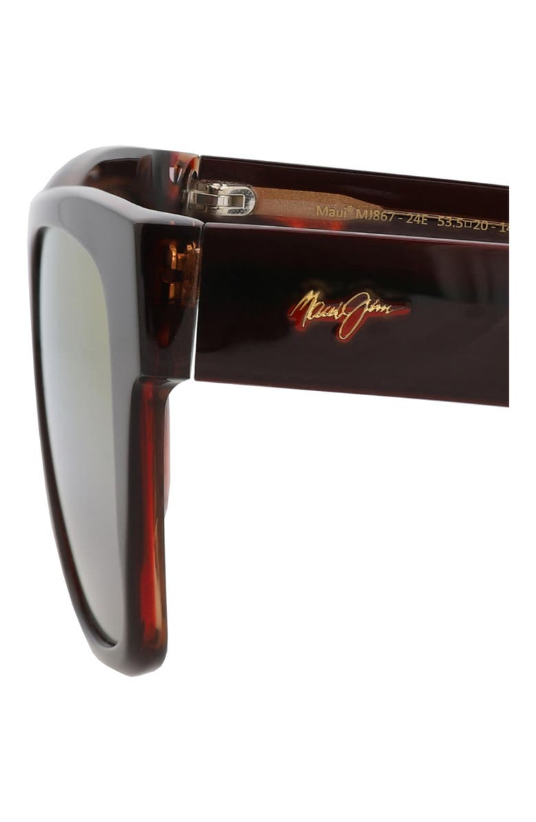 Maui Jim 54mm Core Square Polarized Sunglasses, Alternate, color, Brown Brown Gold