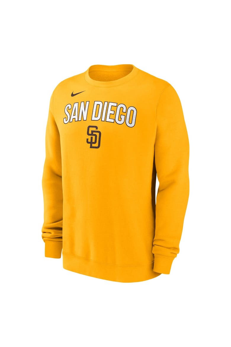 Men's Nike Gold San Diego Padres Pullover Sweatshirt, Alternate, color, Gold