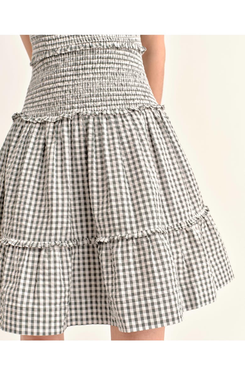Cartolina Rhett Gingham Mini Dress, Alternate, color, Moss