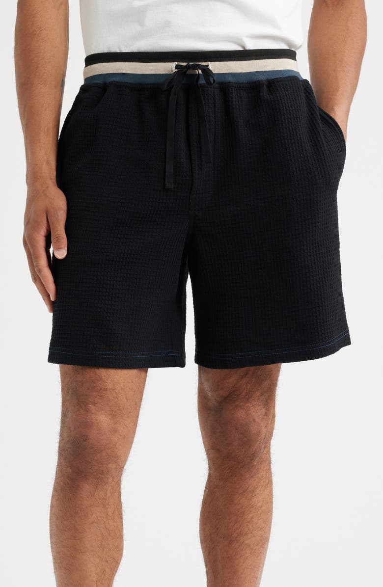 Majestic International Cotton Blend Pajama T-Shirt & Waffle Shorts Set, Alternate, color,