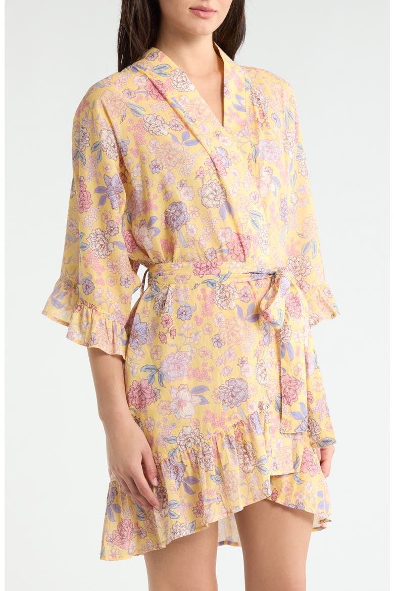 Karolina Frill Cotton Robe, Alternate, color, GOLDEN HAZE