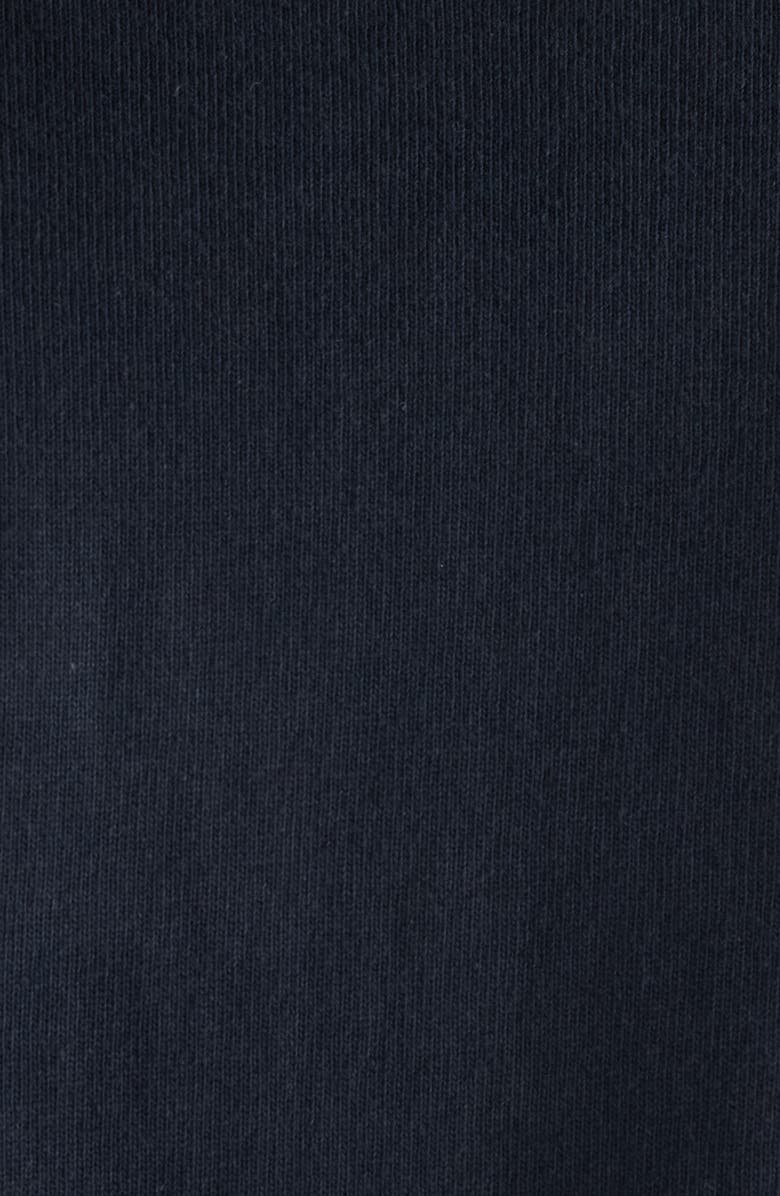 Acne Studios Fout Embroidered Logo Organic Cotton Quarter Zip Pullover, Alternate, color, Black