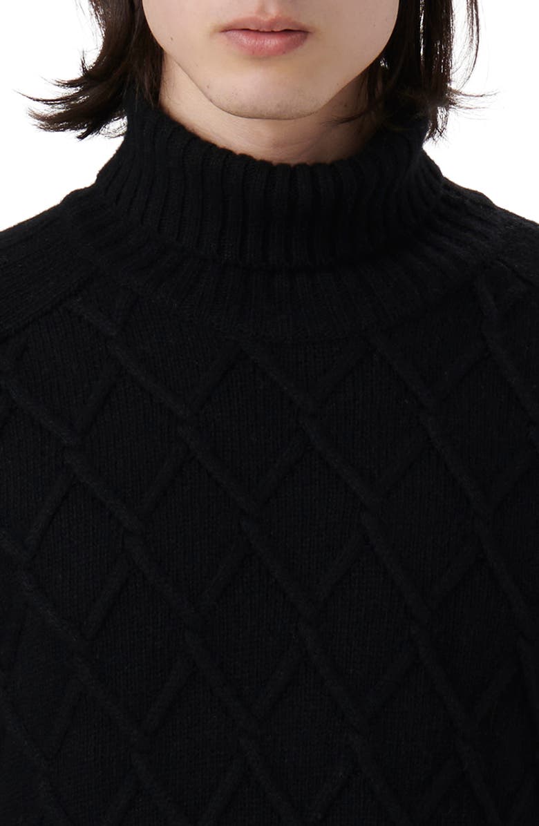Bugatchi Turtleneck Sweater, Alternate, color, Caviar