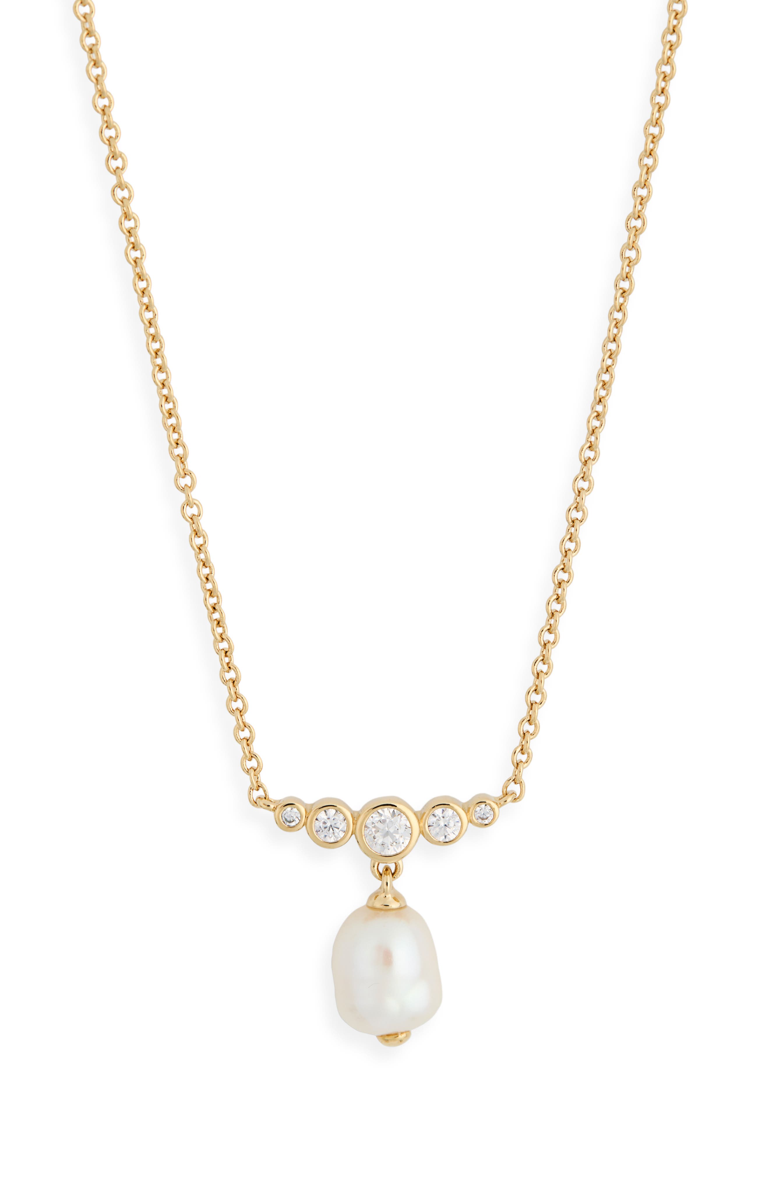 Siren Faux Pearl Pendant Necklace