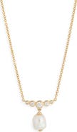 Nadri Siren Faux Pearl Pendant Necklace