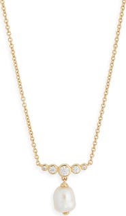 Nadri Siren Faux Pearl Pendant Necklace