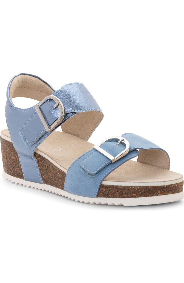 ara Nova Slingback Platform Wedge Sandal, Main, color, Blue