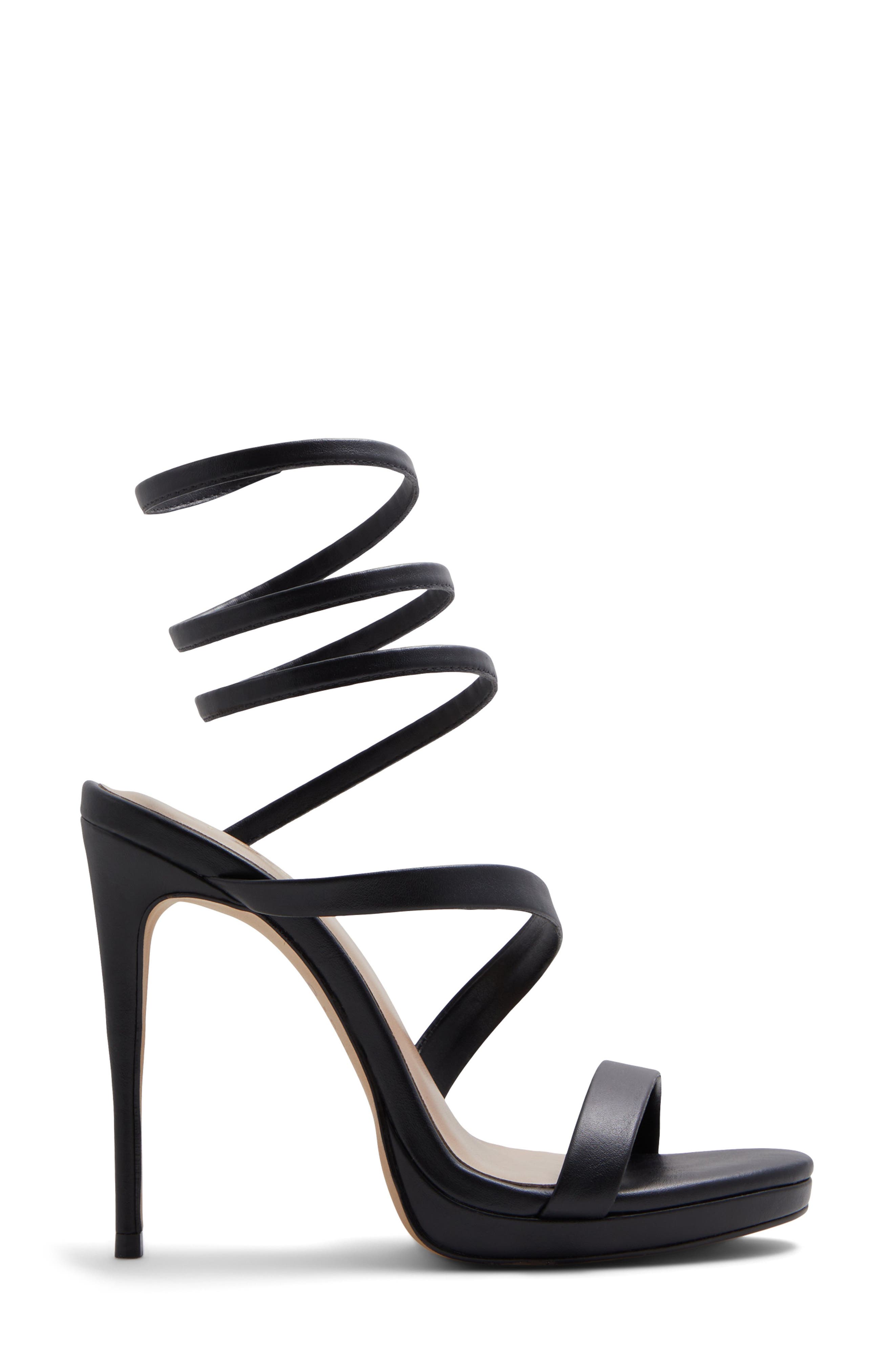 ALDO Katswirl Ankle Wrap Platform Sandal, Alternate, color, 