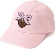 Sweet Wink Football Bow Patch Baseball Hat