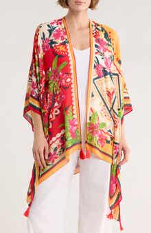 Nine West Tile Floral Print Topper