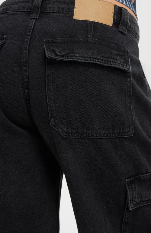 Shop Cotton On Relaxed Cargo Jean In Graphite Black