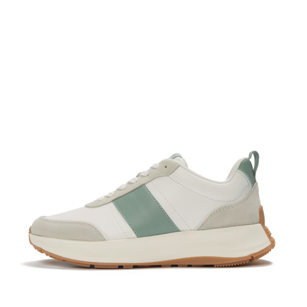 FitFlop F-Mode Flow Flatform Sneakers, Alternate, color, Urban White/Frosted Sage