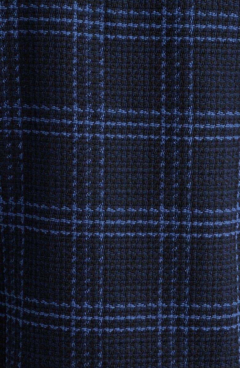 Wax London Whiting Windowpane Check Cotton Blend Button-Up Shirt Jacket, Alternate, color, Navy / Blue