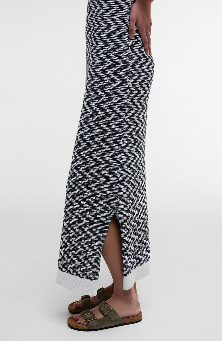 Barbour Olivia Zig Zag Sleeveless Sweater Dress, Alternate, color, Cloud Navy