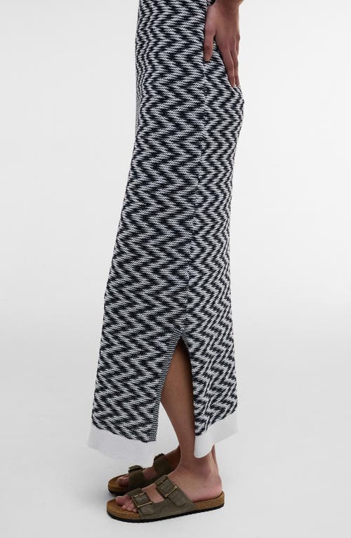 Barbour Olivia Zig Zag Sleeveless Sweater Dress In Blue