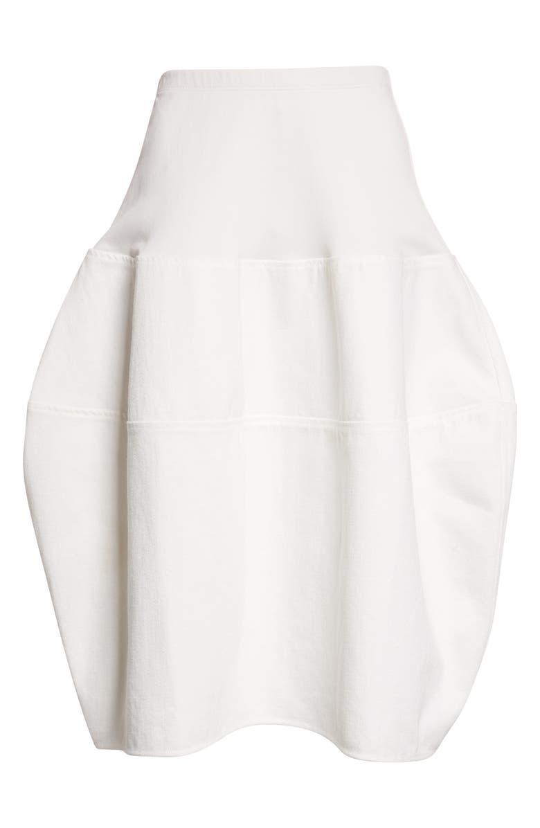 MELITTA BAUMEISTER Rounded Cotton Twill Skirt, Alternate, color, White